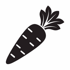 Carrot Silhouette Vector for Organic Branding.