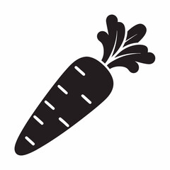 Carrot Silhouette Vector for Organic Branding.