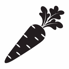 Carrot Silhouette Vector for Organic Branding.