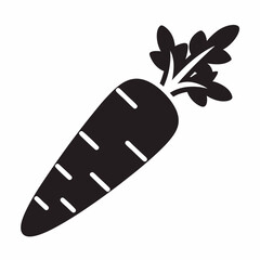 Carrot Silhouette Vector for Organic Branding.