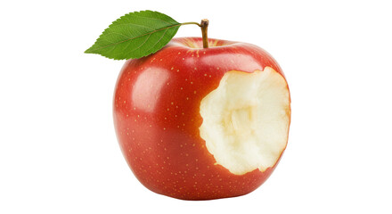 Isolated Bitten Red Apple