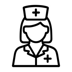 Icon person nurse on white background vector
Vector line icon profession