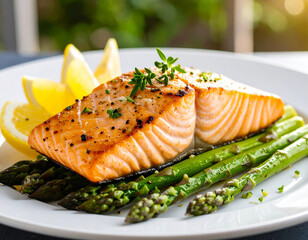 grilled salmon steak