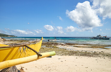 Bangka boat on the beach, Philippines.