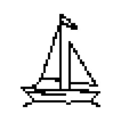 pixel ship boat