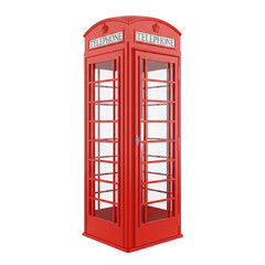 Obraz premium Classic british red telephone booth