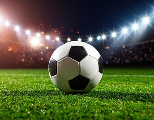 Exciting soccer match action at night in stadium capturing thrilling moments on the field