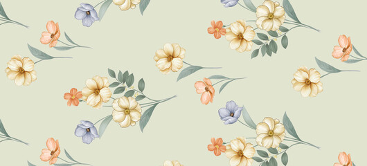 Stunning Hand Painted Scrollwork and Flower Art Pieces