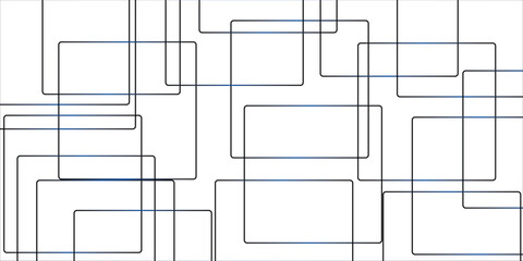 Abstract colorful geometric pattern square and random lines. Glowing Futuristic technology geometric concept.Geometric seamless lines with blue transparent material and squares shapes.