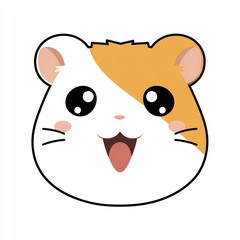 Adorable Hamster Cartoon with Playful Expression and Charming Design