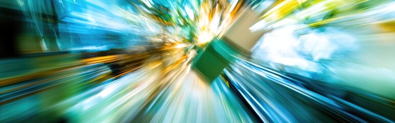 Abstract vibrant burst of colors radiating outward