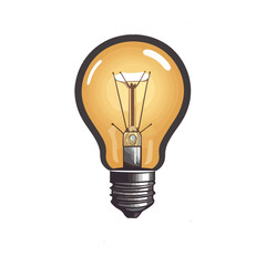 light bulb on white background