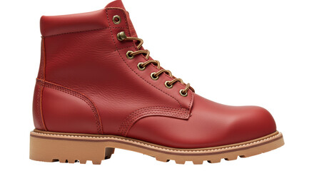 Isolated Red Leather Boot