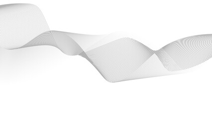 Thin wavy line abstract background. Wavy line horizontal divider outline minimalist background. Abstract gray line with white background