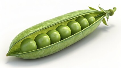 Fresh Green Peas in Pod Close-up, Studio Shot of Healthy Food, Veggies ,Legumes