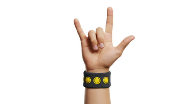 Isolated Hand with Rock and Roll Sign