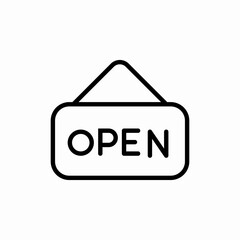 Open store sign icon vector sign