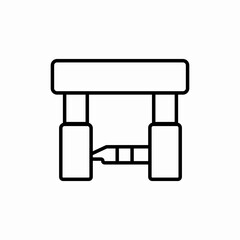 Recreational vehicle camping van icon vector sign