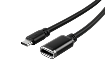 Usb c to usb 4 cable adapter with black cable