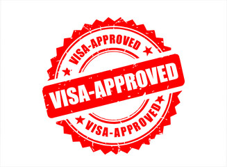 Visa-Approved stamp vector design.