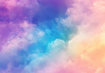 Vibrant, pastel-colored cloudscape