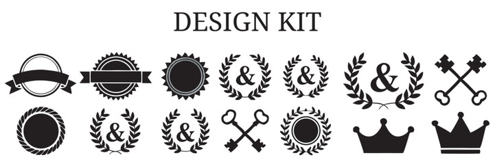 Vintage Design Kit, Logos, Emblems, and Monograms