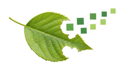 Isolated Leaf with missing pieces