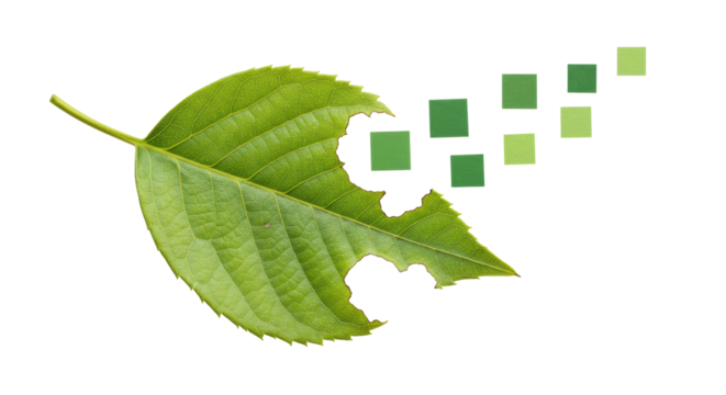 Isolated Leaf with missing pieces