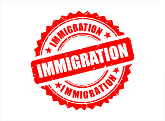 Immigration stamp vector design.