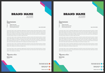Modern Creative & Clean business style letterhead bundle of your corporate project design. set to print with vector & illustration. corporate letterhead bundle. Minimalist concept business style 