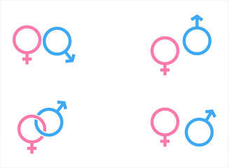 Male and female sign vector design