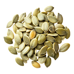 Pumpkin seeds on transparent background