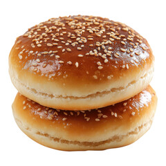 Sesame buns on transparent background