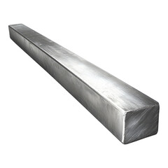 Silver Steel Bar Beam on transparent background