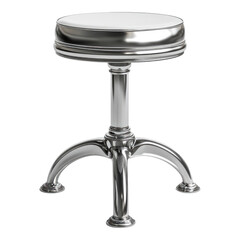Silver Stool on transparent background