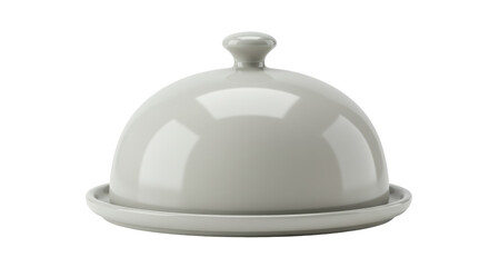 Isolated Silver Food Dome