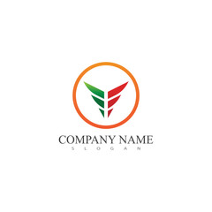 Fototapeta premium Letter F Big Logo Pack Design Creative Modern logos design for your business