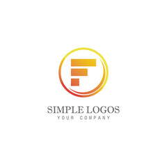 Fototapeta premium Letter F Big Logo Pack Design Creative Modern logos design for your business