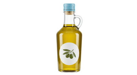 Isolated Olive Oil Bottle