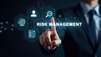 Risk management strategy displayed on a digital interface.