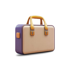 3D briefcase business bag PNG icon