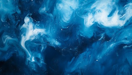 Obraz premium Abstract blue paint background.