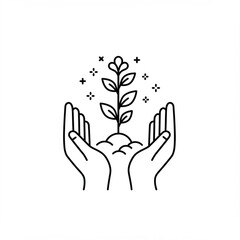 Obraz premium Nurturing Mental Health: Hands Supporting Growth and Well-Being