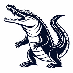 vector illustration of a crocodile