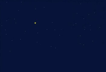 Naklejka premium Simple, minimalist night sky vector illustration featuring a few bright stars and fainter, glowing stars on a dark blue background, night, night sky