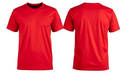 Red Tshirt Mockup with Front  Back. (1)