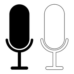 
Microphone vector Icon set, different microphone collection, Podcast microphone icon set. web and mobile icons. vector illustration
