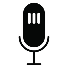 Microphone vector Icon, variant microphone icon, Podcast microphone vector for web and mobile icons, vector illustration.