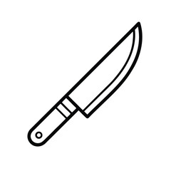 Knife Vector Icon Illustration – Simple and Modern Design for Cooking Apps, Kitchen Tools, or Restaurant Branding Projects
