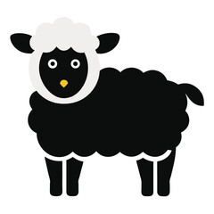 sheep vector icon isolated on white background